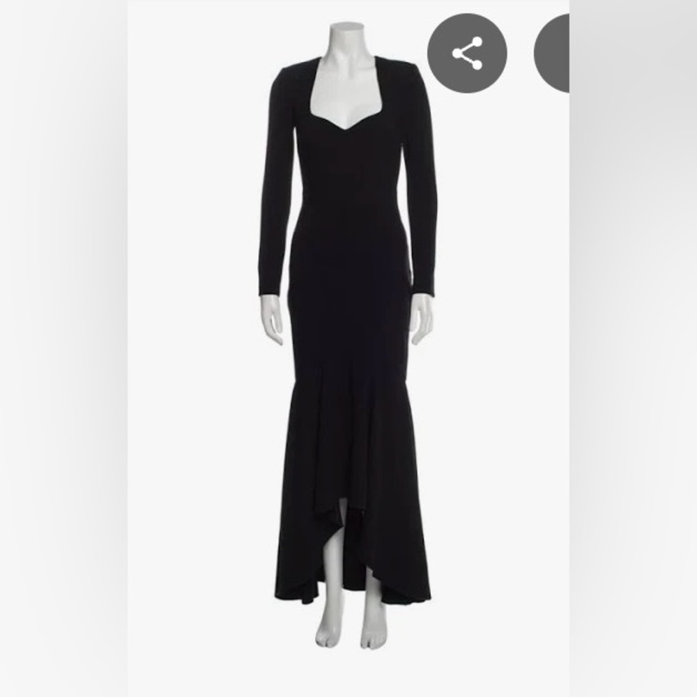 REBECCA VALLANCE Delilah open-back crepe gown